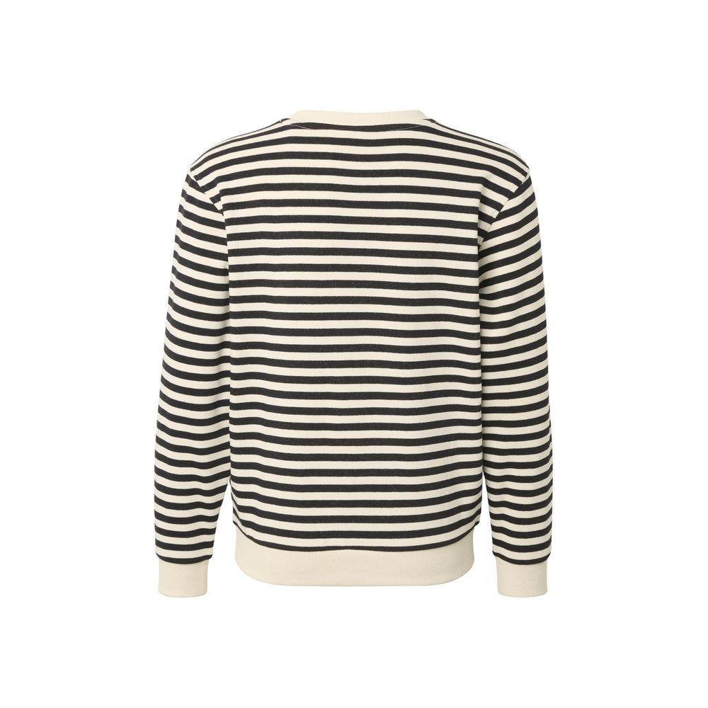 Urban Classics - Oversized Striped Crewneck Sweater/trui kinderen - Zwart/Creme